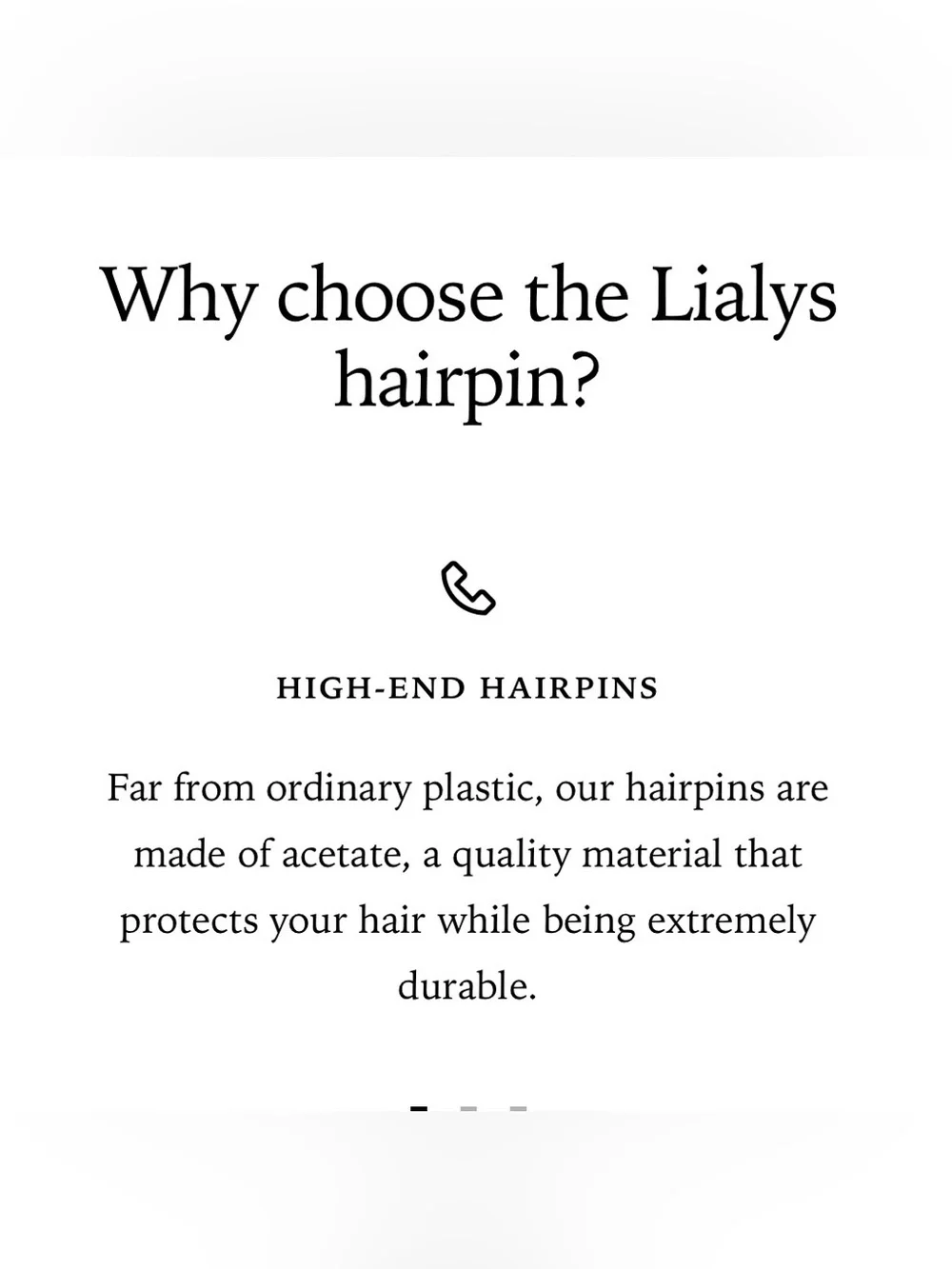 Prestige HairPins by Lialys, French-style, wavy U-shaped hair forks